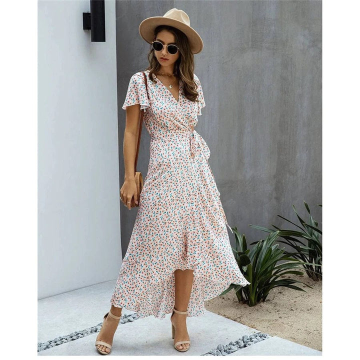 Stella | Pink Printed Maxi Dress