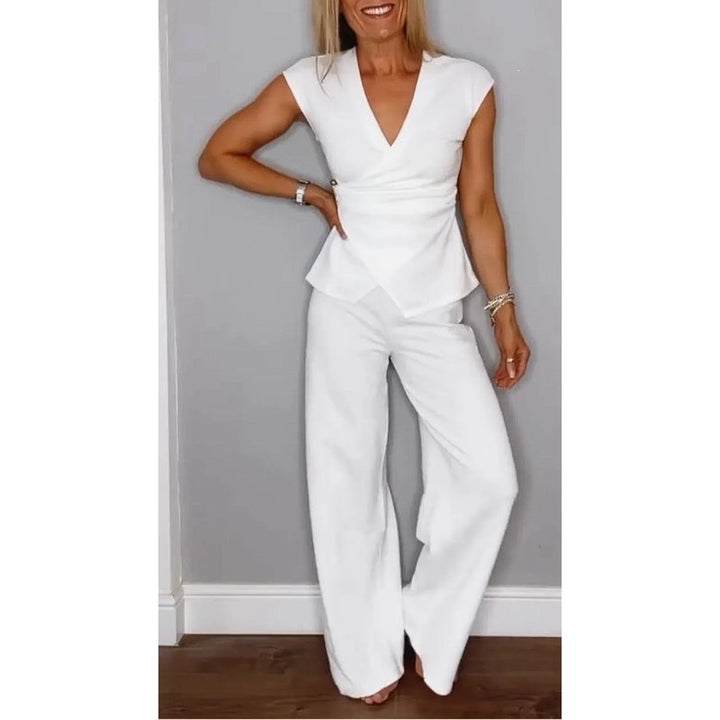 Celeste | Elegant V-Neck Two-Piece Set