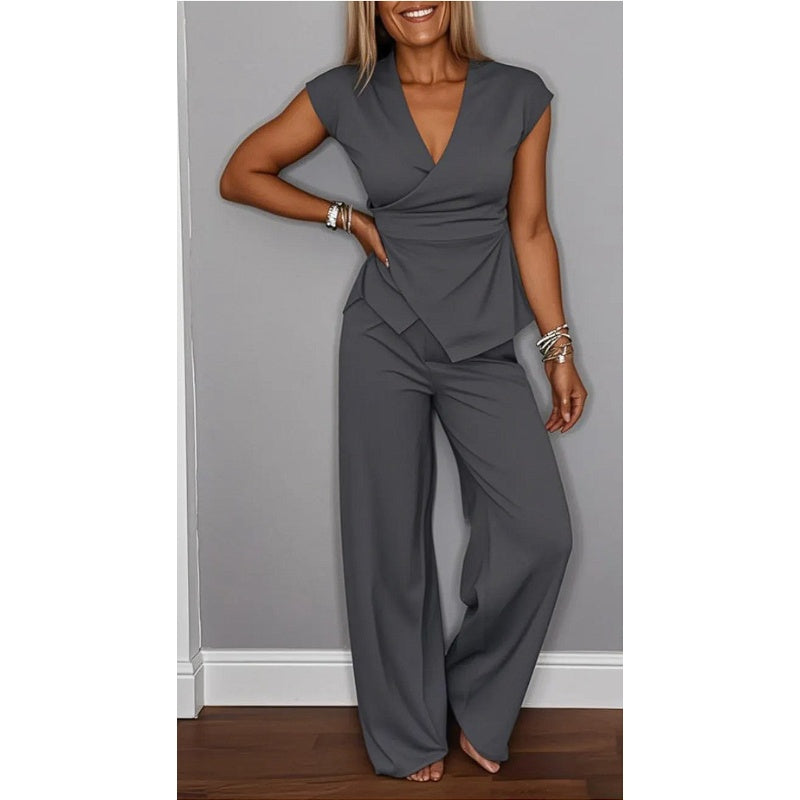 Celeste | Elegant V-Neck Two-Piece Set
